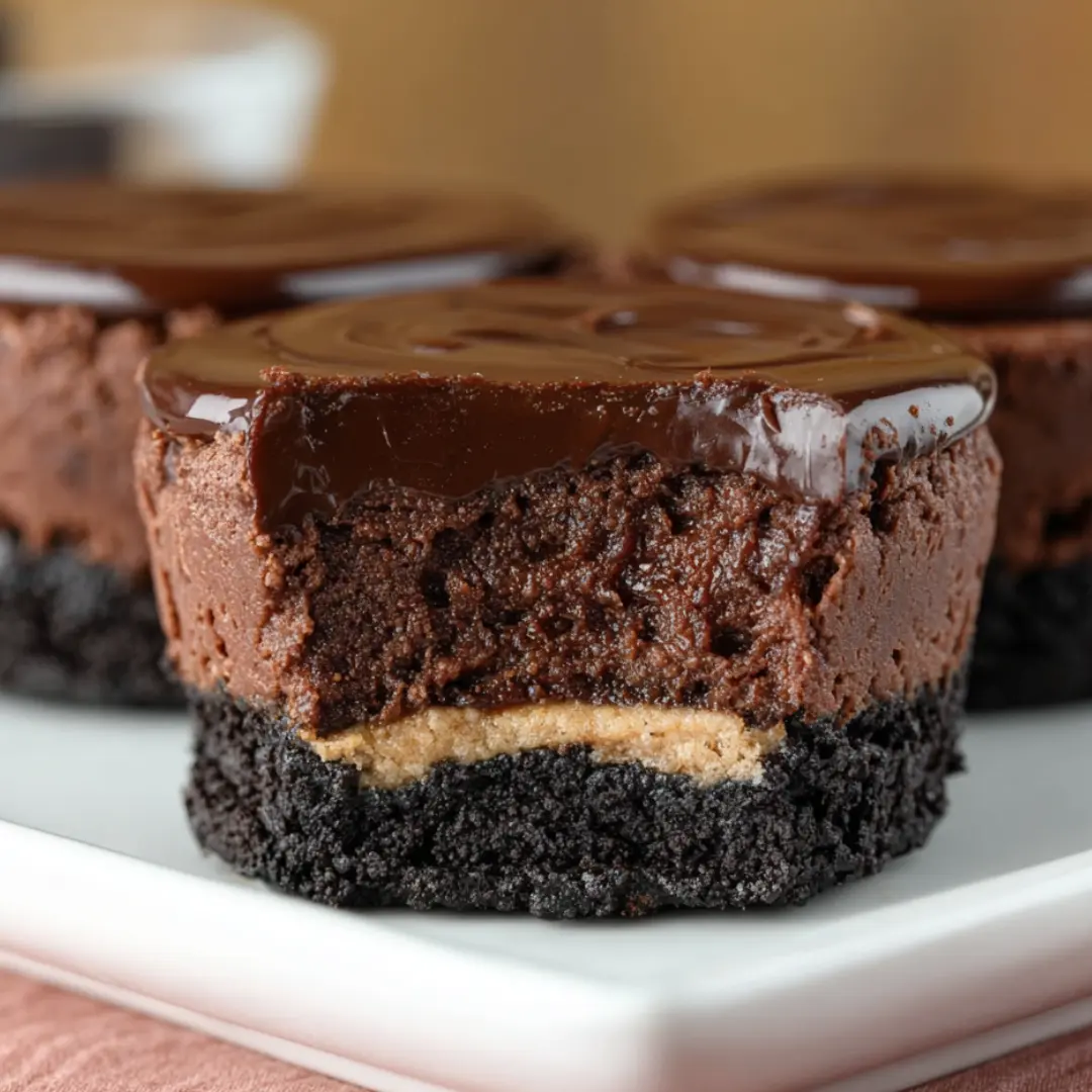 Mini Chocolate Mud Pies Recipe with Oreo Crust