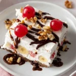 No Bake Banana Split Lush Dessert