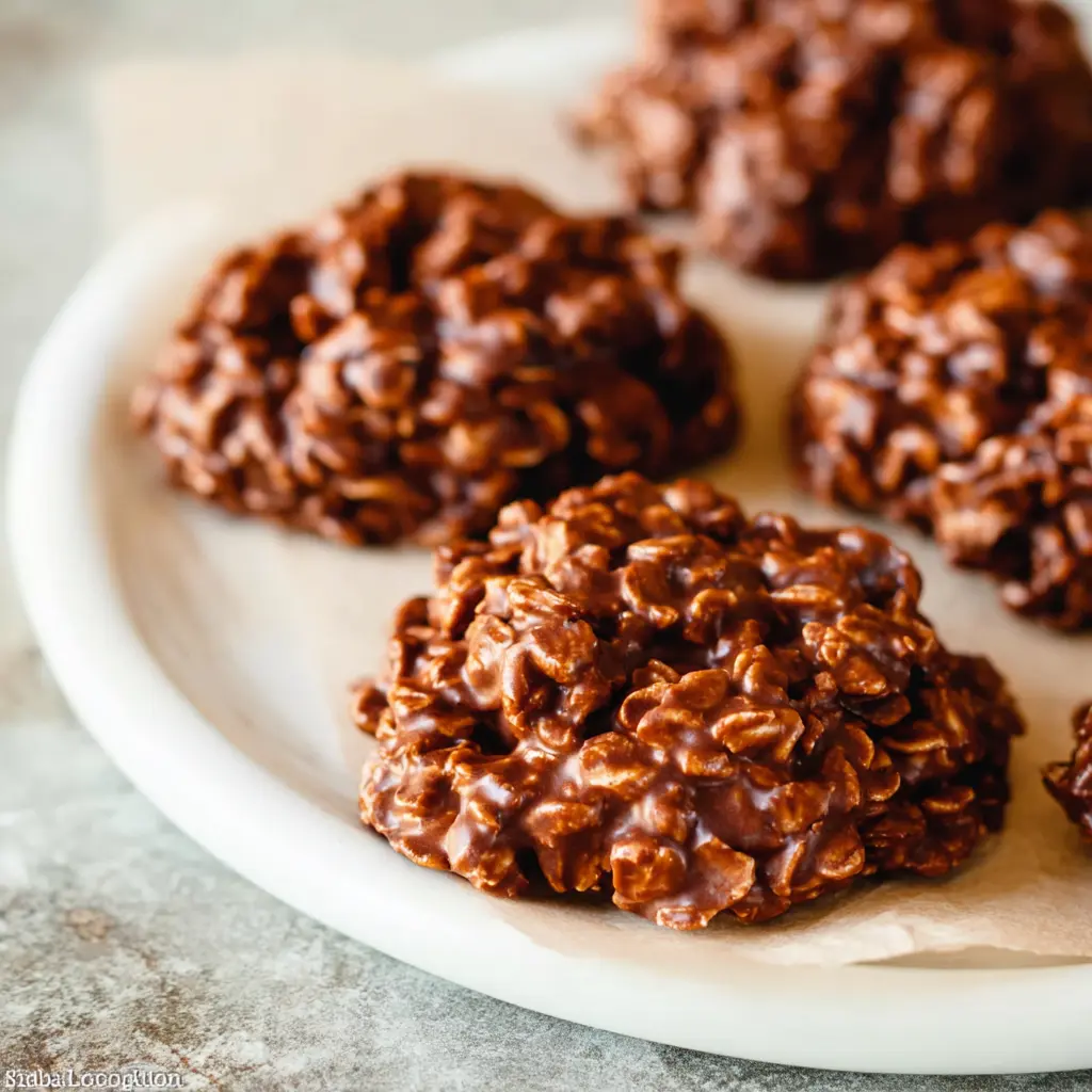 No Bake Chocolate Peanut Butter Cookies