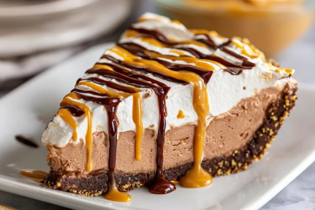 No Bake Peanut Butter Chocolate Instant Pudding Pie