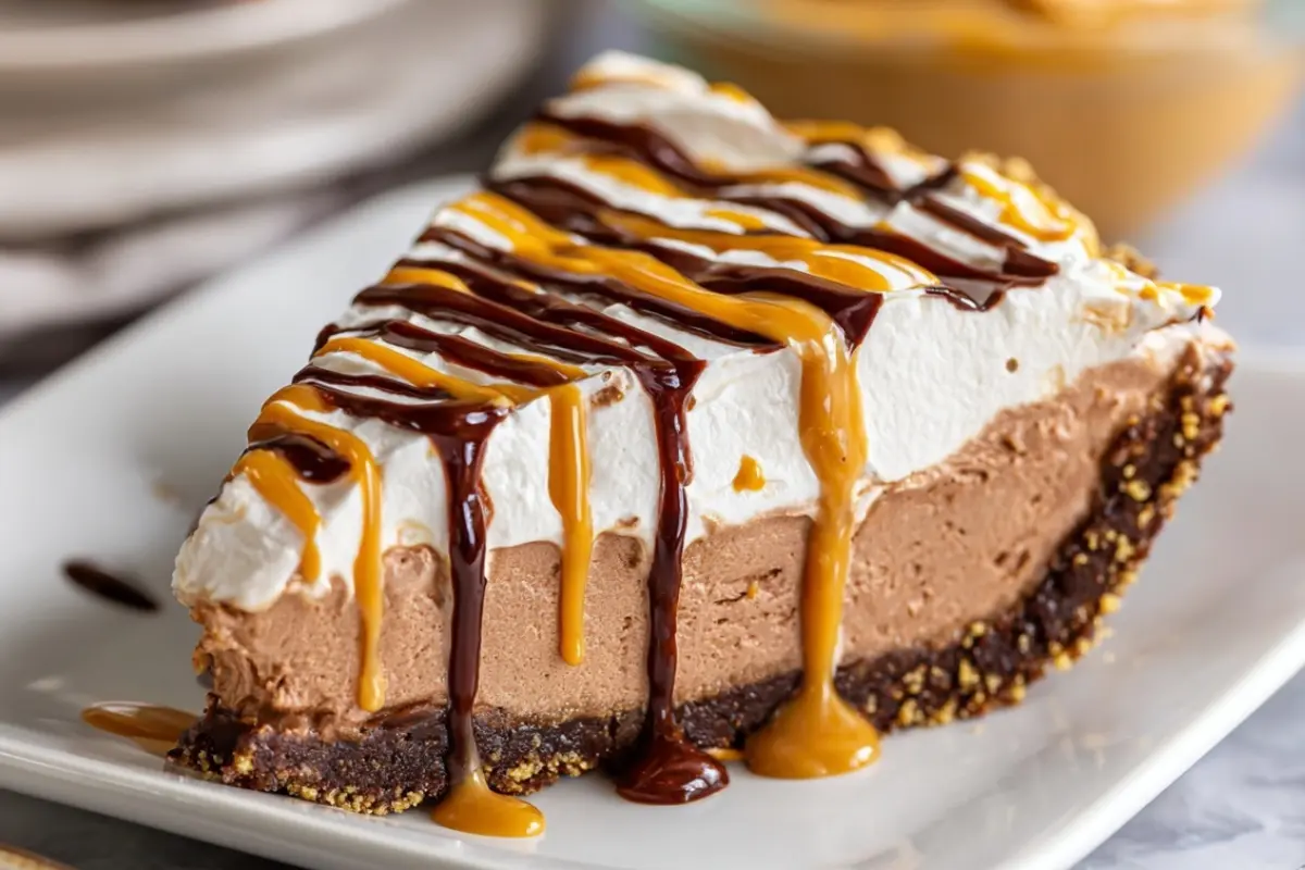 No Bake Peanut Butter Chocolate Instant Pudding Pie