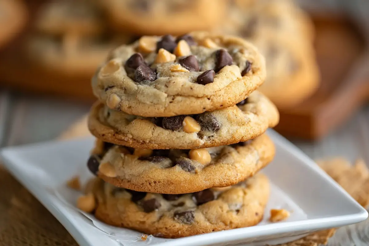 Peanut Butter Banana Chocolate Chip Cookies