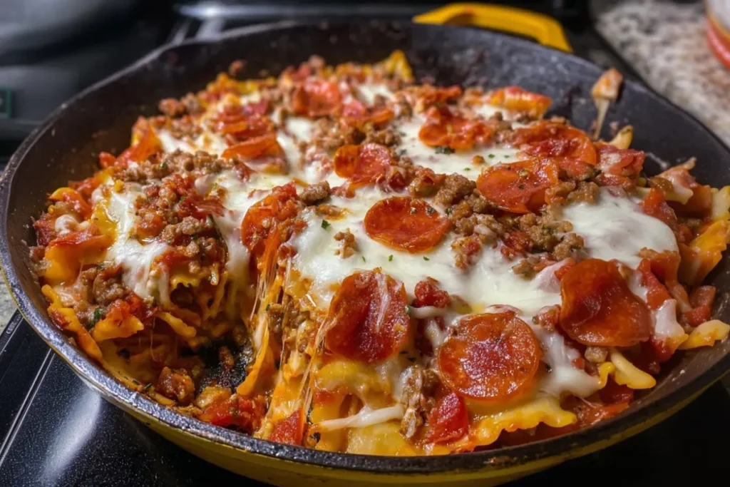 Pizza Lasagna Skillet