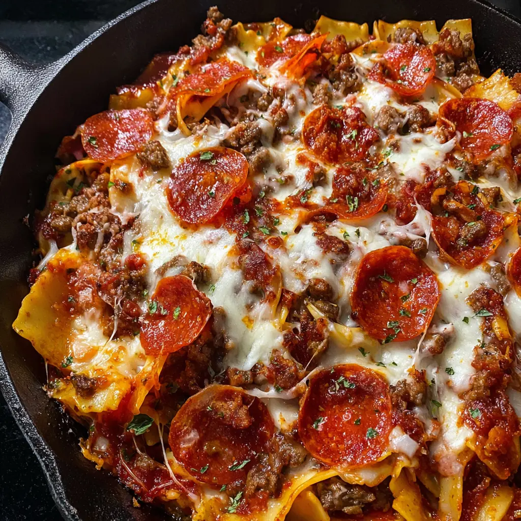 Pizza Lasagna Skillet Recipe