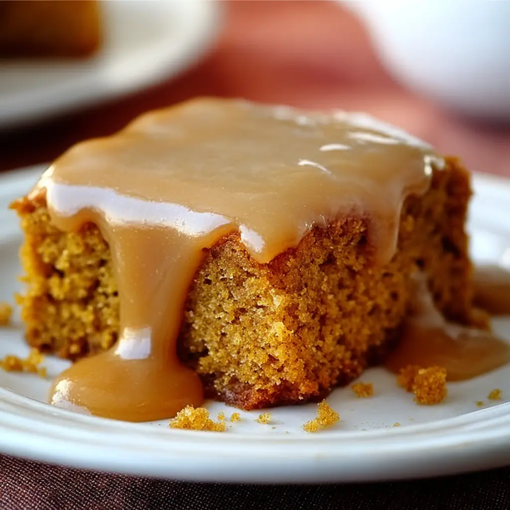 Pumpkin Cake recipe with Caramel Cider Sauce
