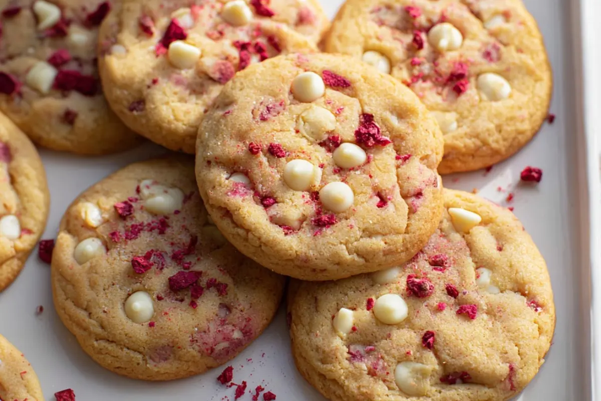 Raspberry Lemon Cookie Recipe with White Chocolate