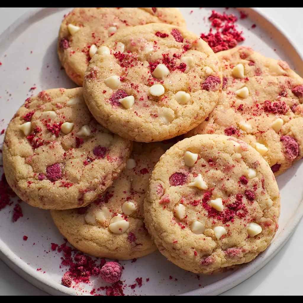 Raspberry Lemon Cookie with White Chocolate