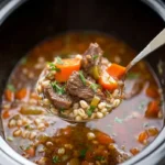 Slow Cooker Beef Barley Soup Recipe