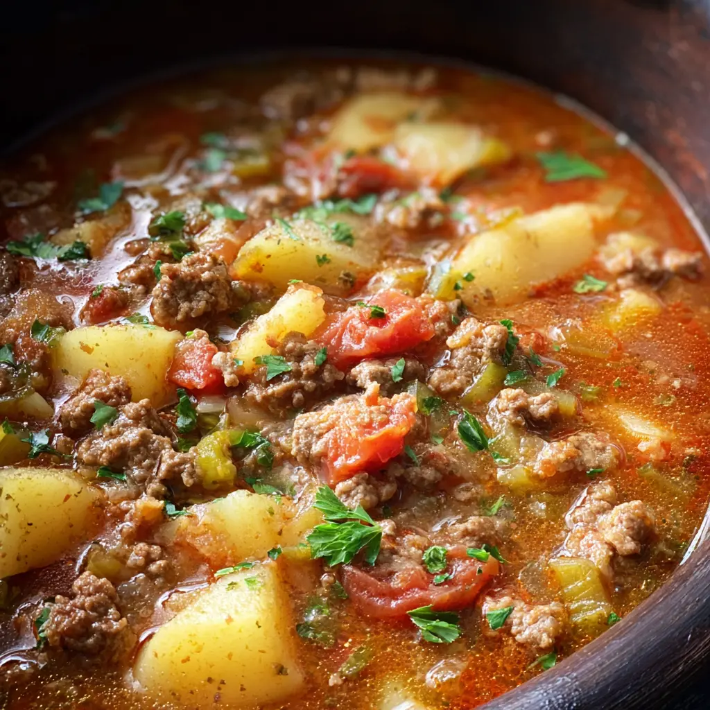 Slow Cooker Hamburger Stew Recipe