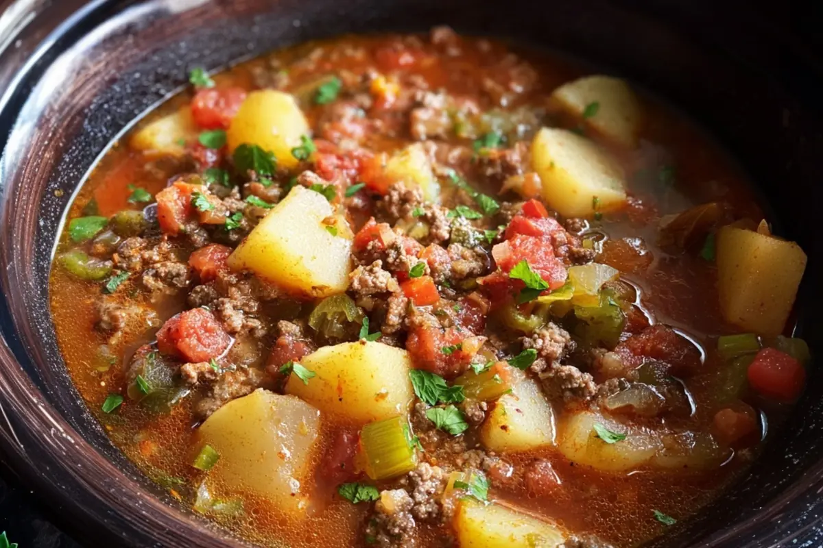 Slow Cooker Hamburger Stew