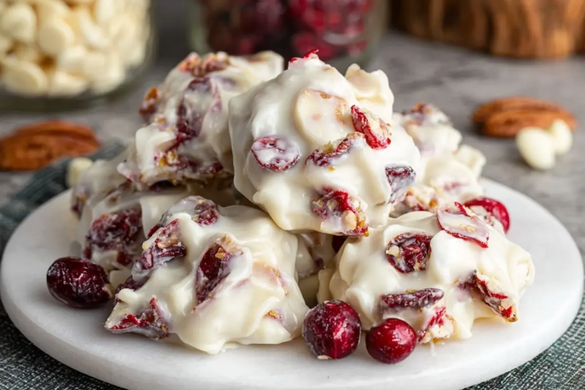 Slow Cooker White Chocolate Cranberry Clusters