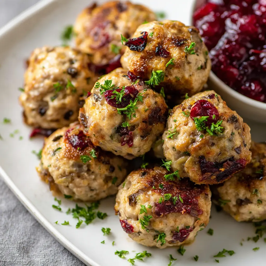 Turkey and Stuffing Meatballs Recipe
