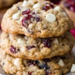 White Chocolate Cranberry Oatmeal Cookies