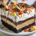 no-bake chocolate peanut butter lasagna