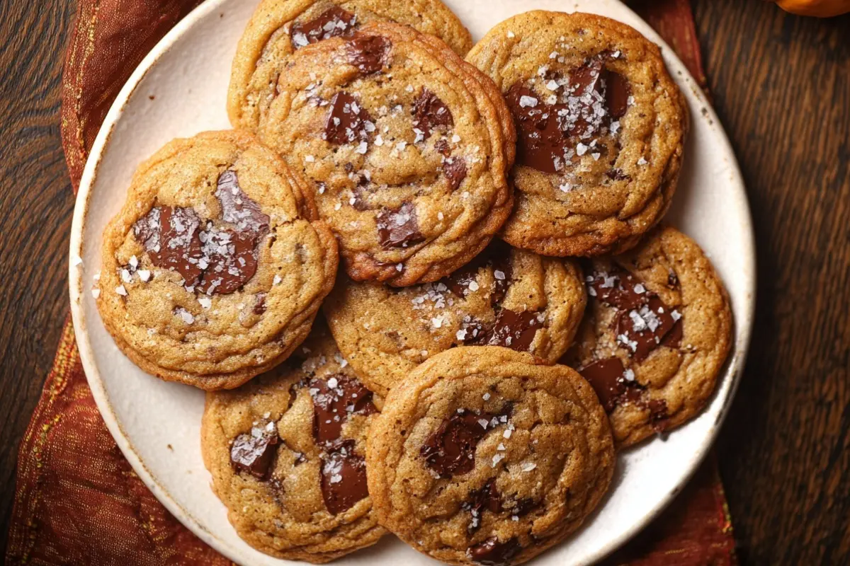 Brown Butter Pumpkin Chocolate Chip Cookies