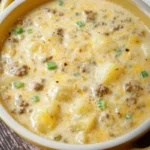 Cheesy Hamburger Potato Soup
