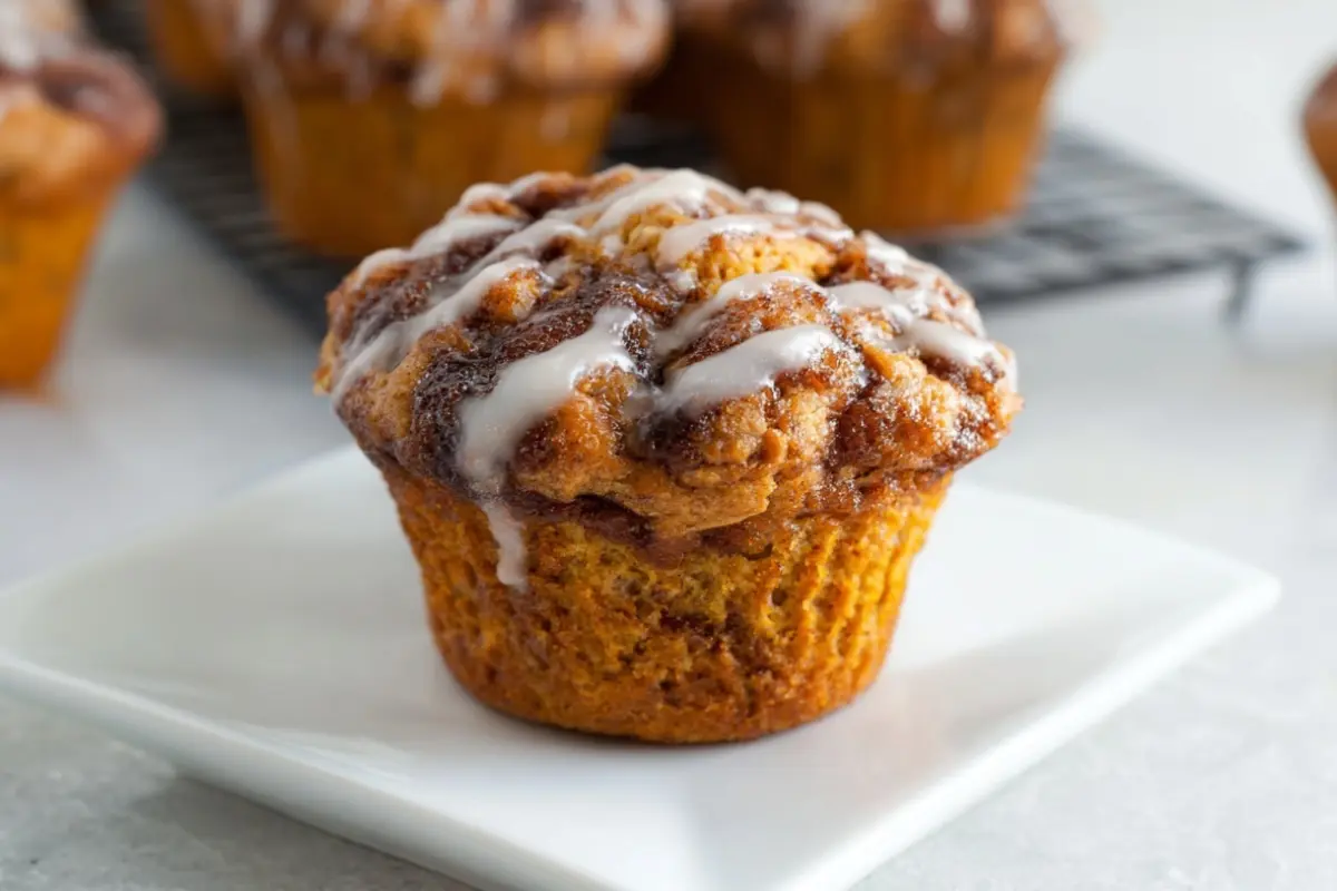 Cinnamon Roll Pumpkin Muffins
