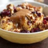 Cranberry Walnut Slow Cooker Bread Pudding