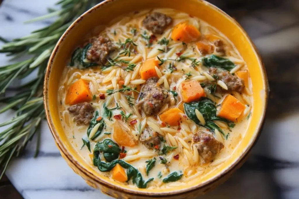 Creamy Butternut Squash and Sausage Soup