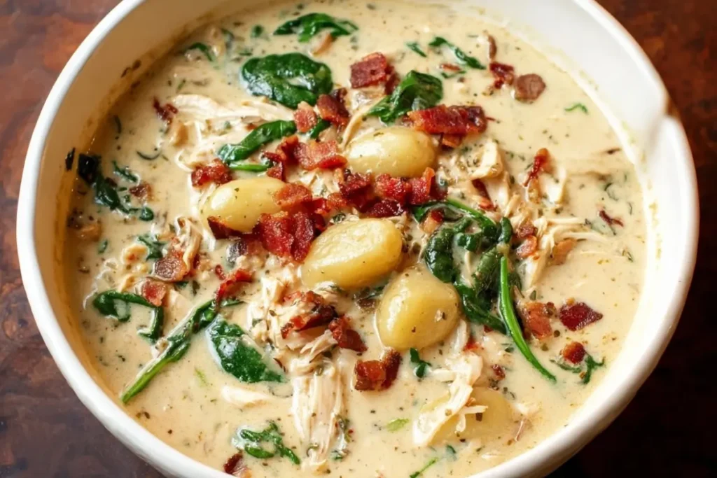 Chicken Beef Bacon Gnocchi Soup