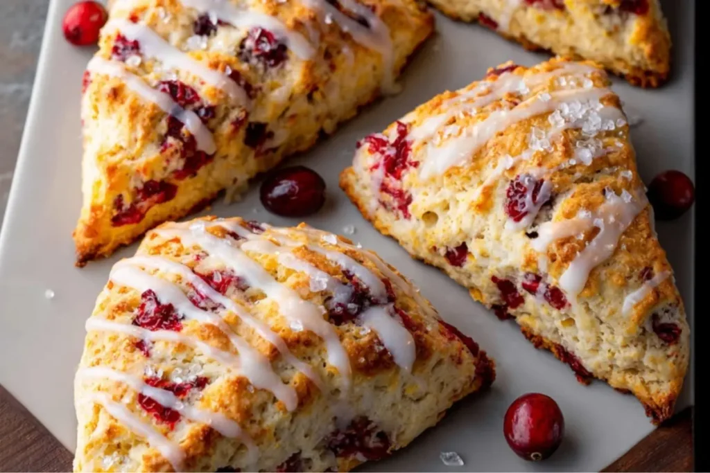 Glazed Cranberry Orange Scones