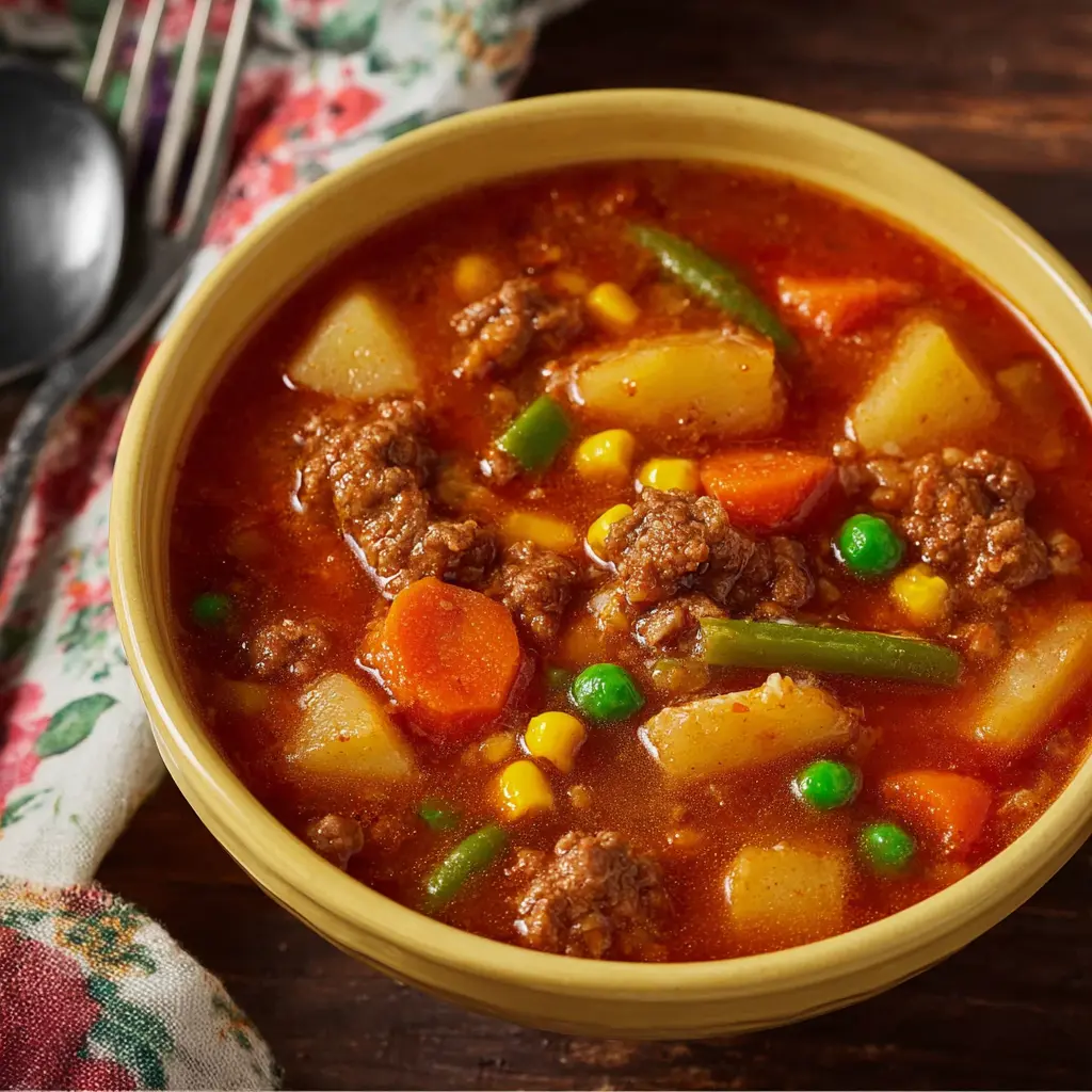 Instant Pot Hamburger Soup Recipe