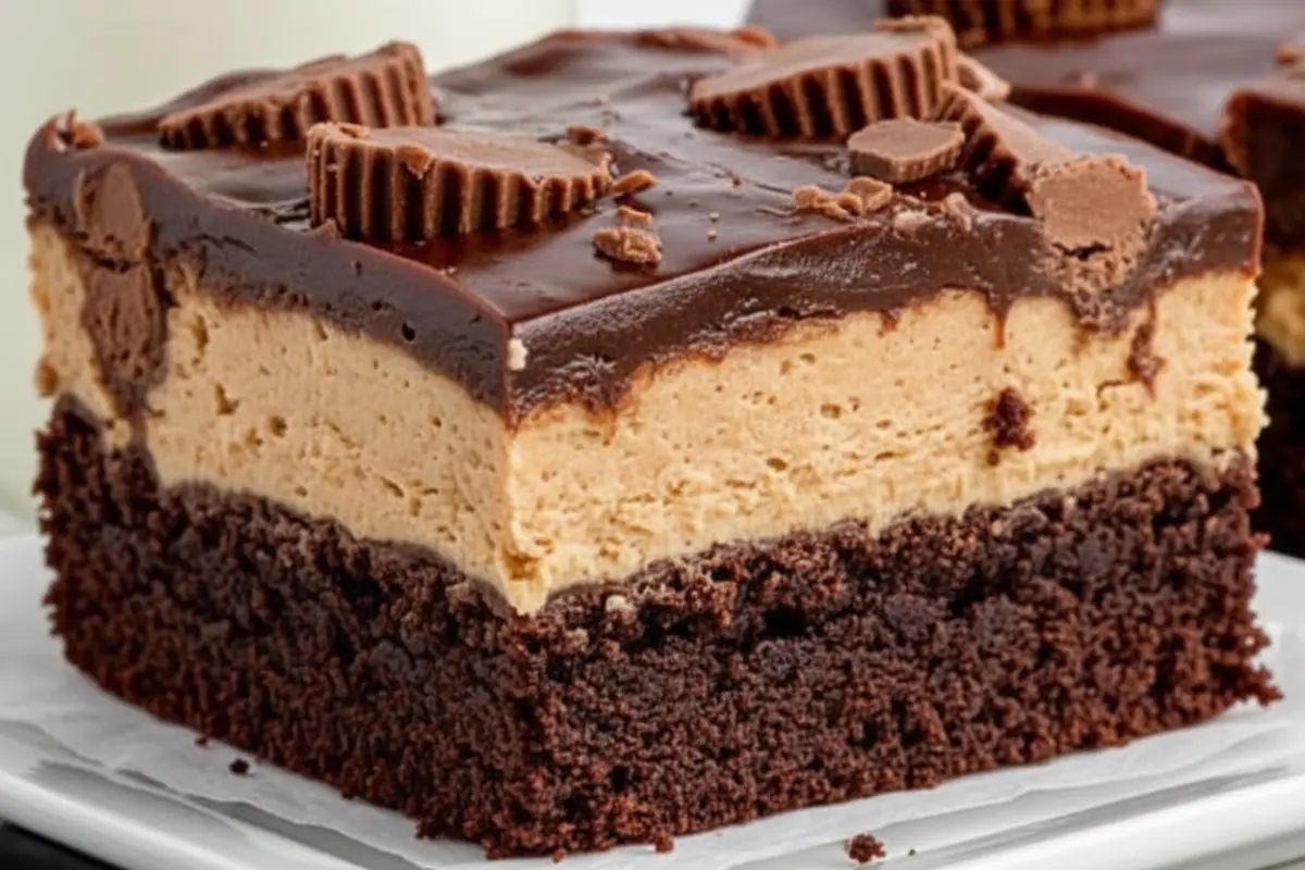 Loaded Peanut Butter Cup Brownies