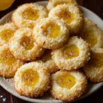 Pineapple Coconut Thumbprint Cookies