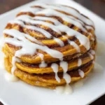 Pumpkin Cinnamon Roll Pancakes