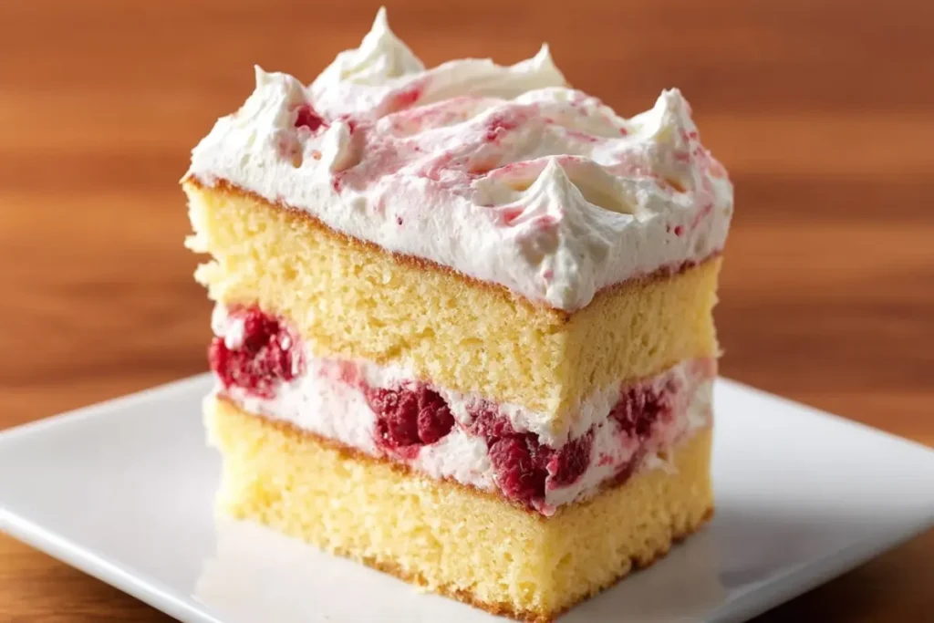 Raspberry Cream Layer Cake
