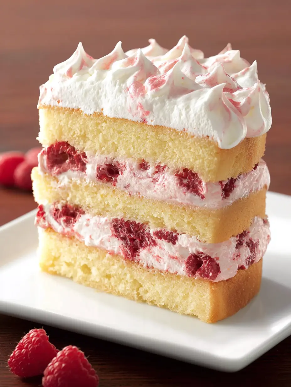 Raspberry Cream Layer Cake Recipe