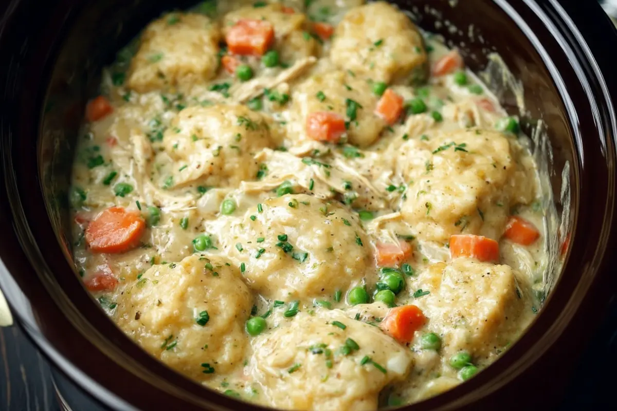 Slow Cooker Chicken and Dumplings