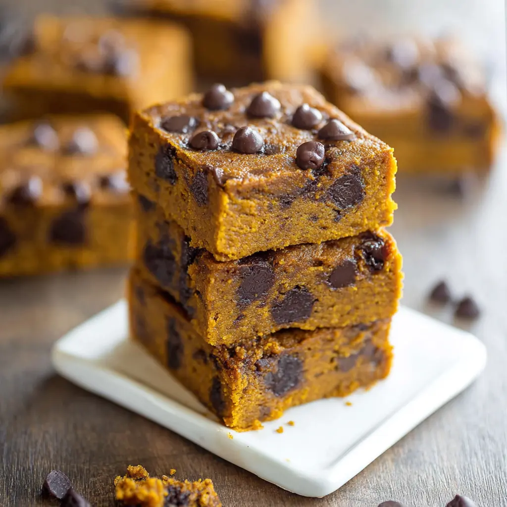 Soft Pumpkin Chocolate Chip Bars