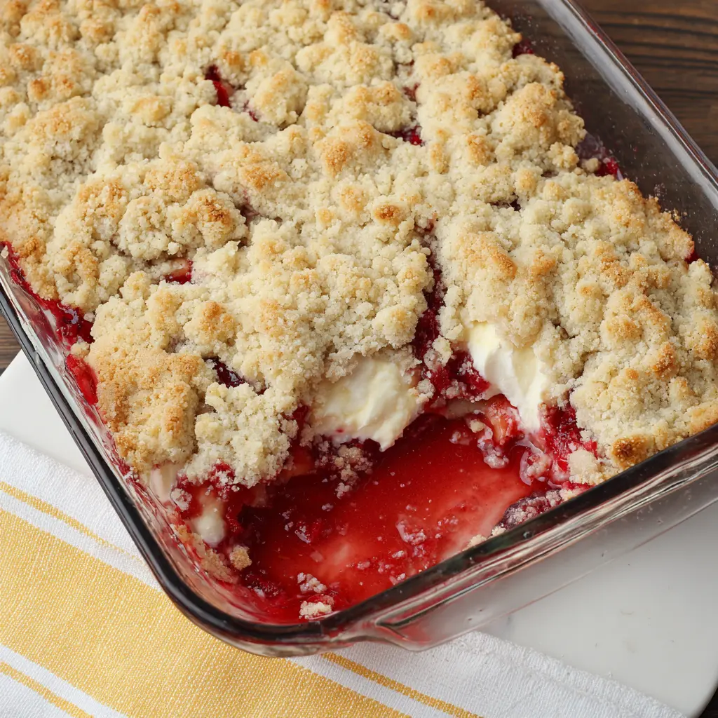 Strawberry Cheesecake Dump Cake Recipe