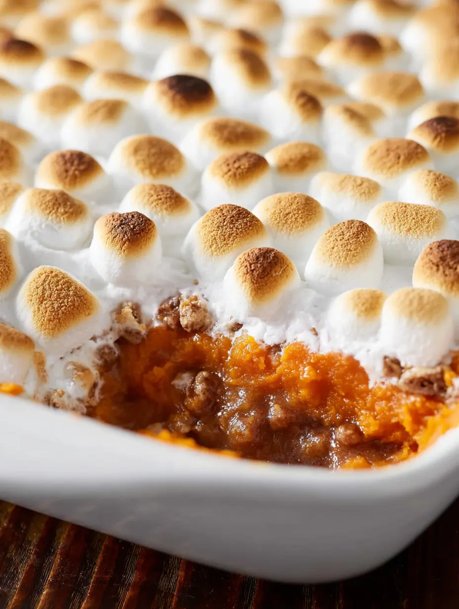 Sweet Potato Casserole with mini Marshmallows