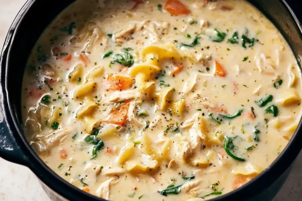 White Chicken Lasagna Soup