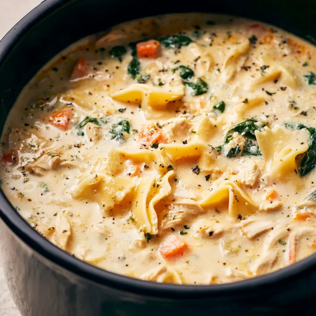 White Chicken Lasagna Soup Recipe
