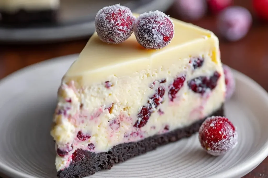 White Chocolate Cranberry Cheesecake
