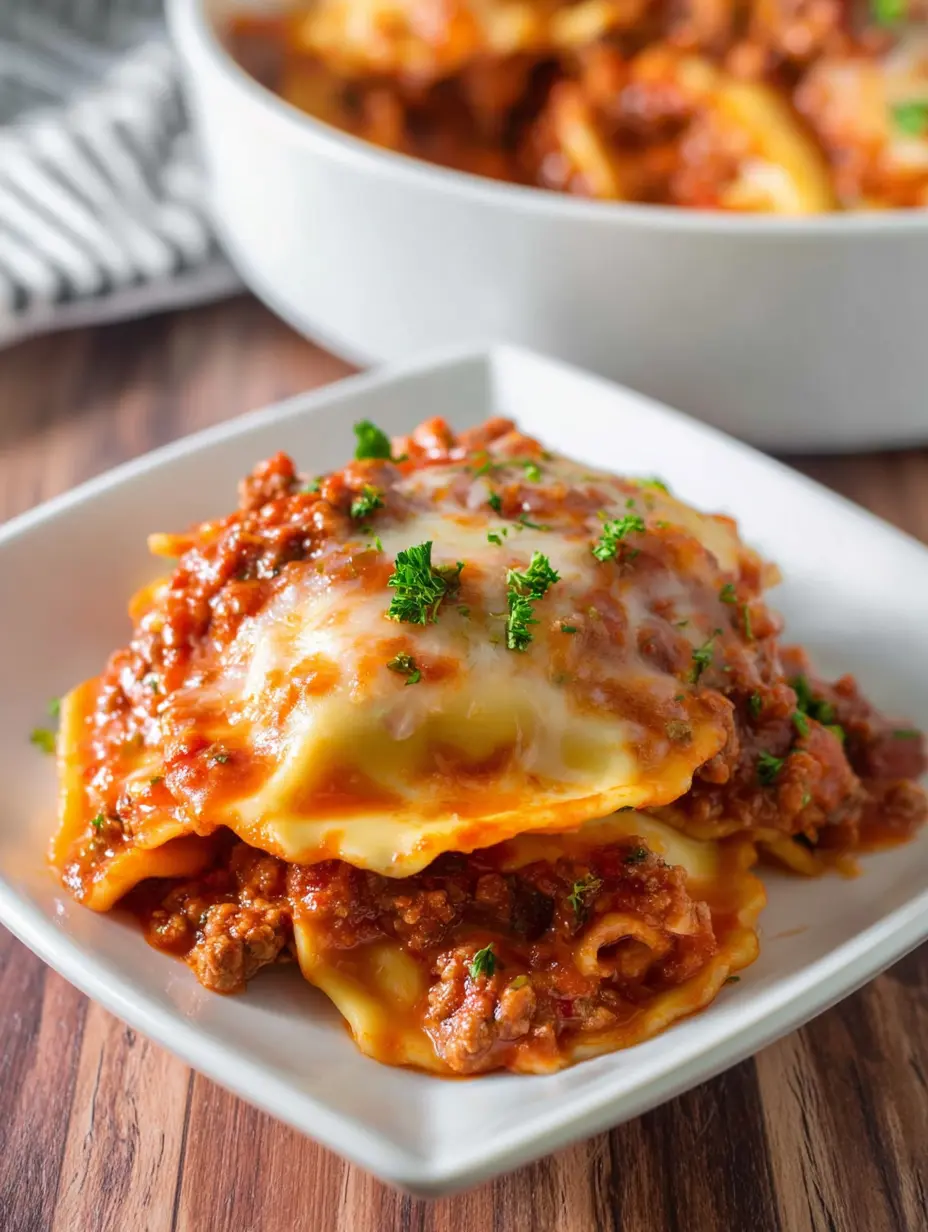 crockpot ravioli lasagna Recipe