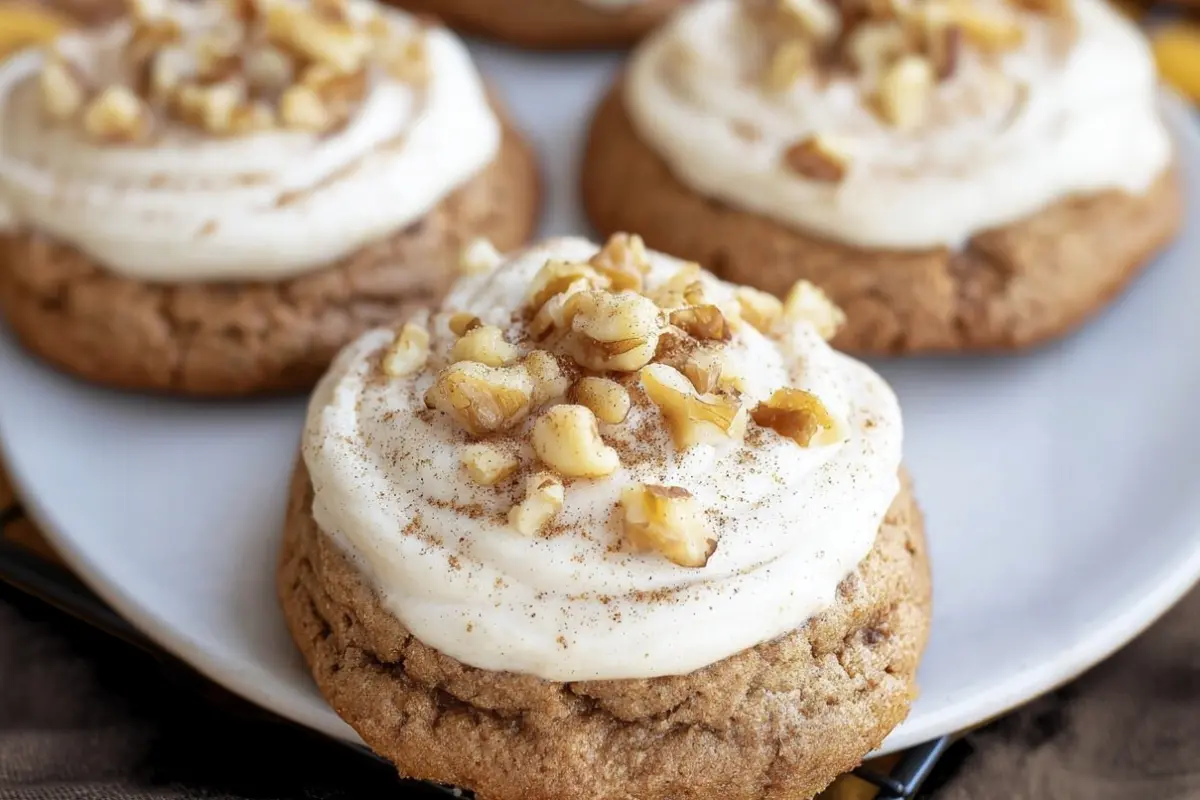Banana Bread Cookies with Cream Cheese Frosting