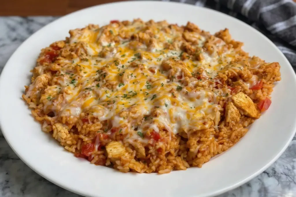 Cheesy Chicken Taco Rice