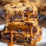 Chocolate Chip Caramel Cookie Bars