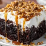 Chocolate Toffee Poke Cake