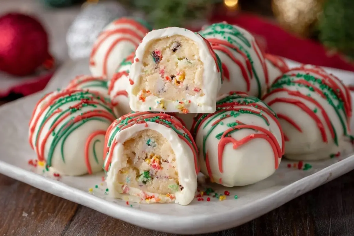 Christmas Tree Cake Truffles