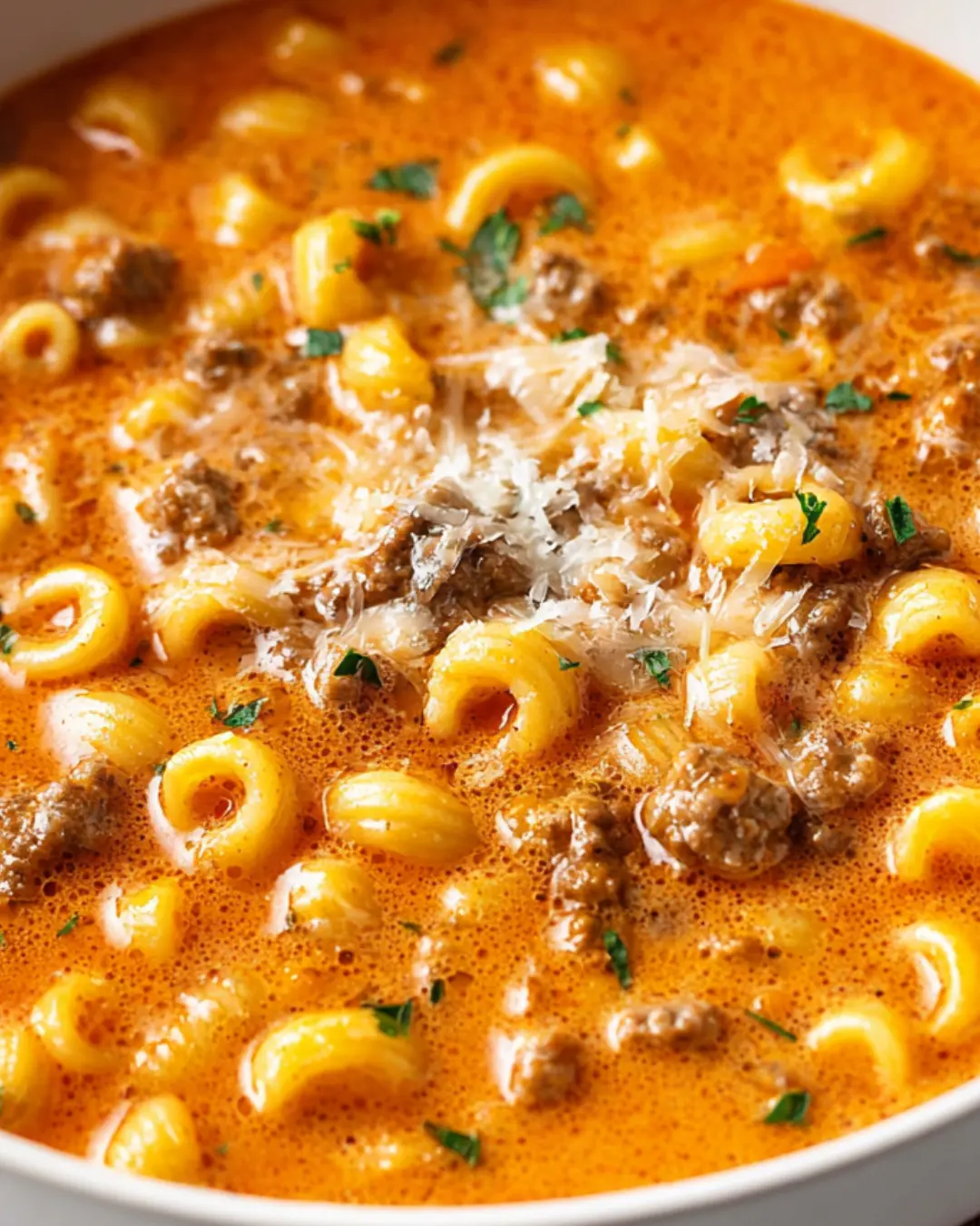 Creamy Ground Beef and Tomato Soup Recipe