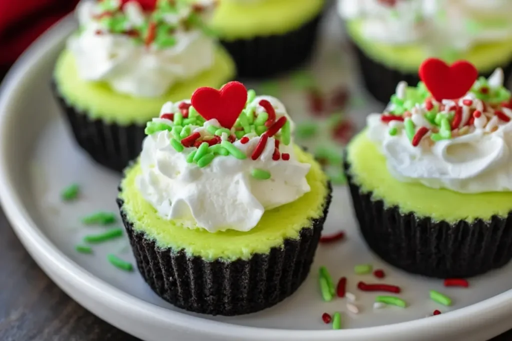 Grinch Mini Cheesecakes