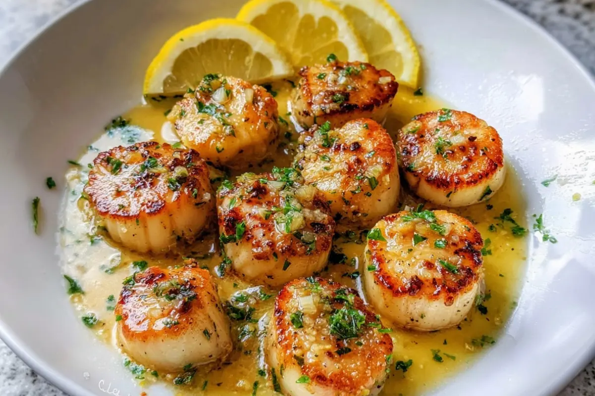 Seared Lemon Garlic Butter Scallops