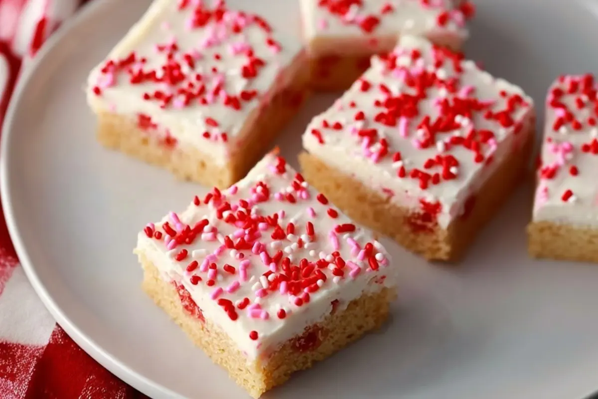 Maraschino Cherry Sugar Cookie Bars