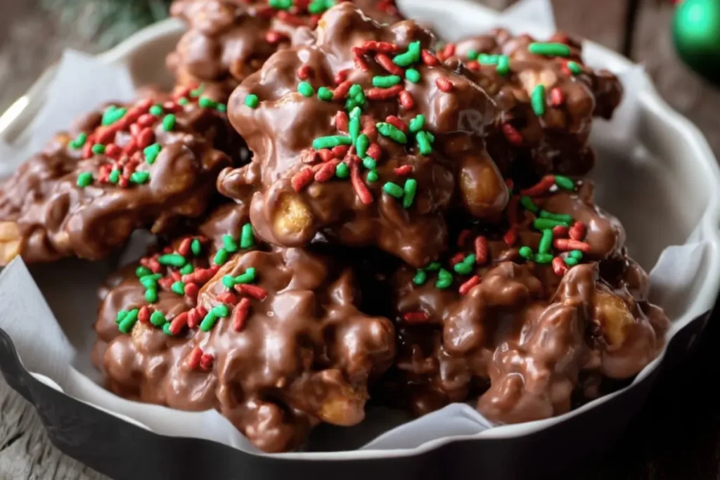 No Bake Chocolate Peanut Clusters