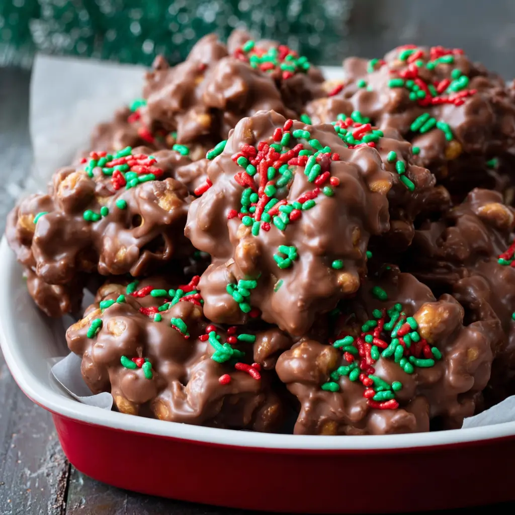 No Bake Chocolate Peanut Clusters Recipe